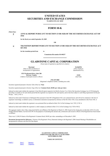 Thumbnail Gladstone Capital Corporation 10-K Annual Report 