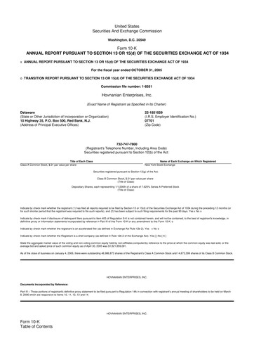 Thumbnail Hovnanian Enterprises
 10-K Annual Report 