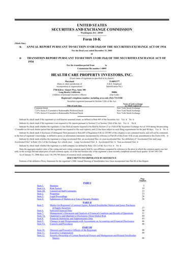 Thumbnail Healthpeak Properties
 10-K Annual Report 