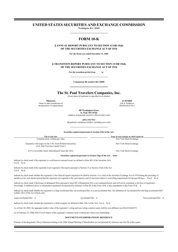 Thumbnail The Travelers Companies 10-K Annual Report 