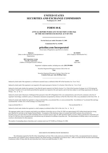 Thumbnail Booking Holdings (Booking.com) 10-K Annual Report 