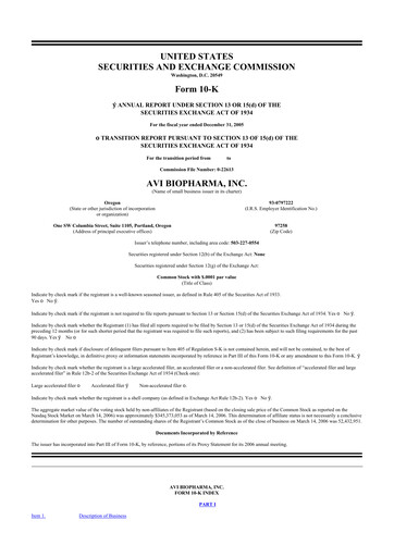 Thumbnail Sarepta Therapeutics
 10-K Annual Report 