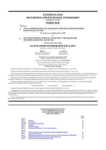 Thumbnail Celldex Therapeutics 10-K Annual Report 