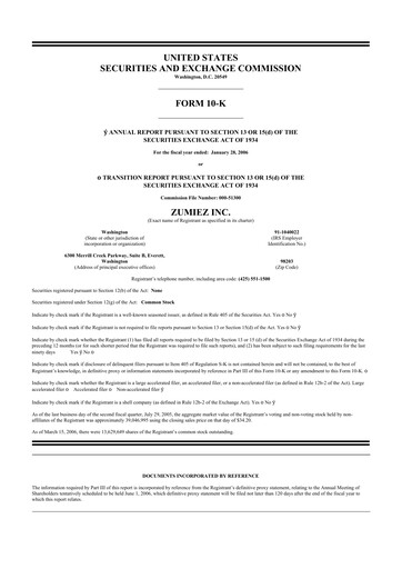 Thumbnail Zumiez 10-K Annual Report 