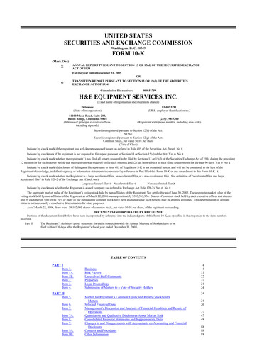 Thumbnail H&E Equipment Services 10-K Annual Report 