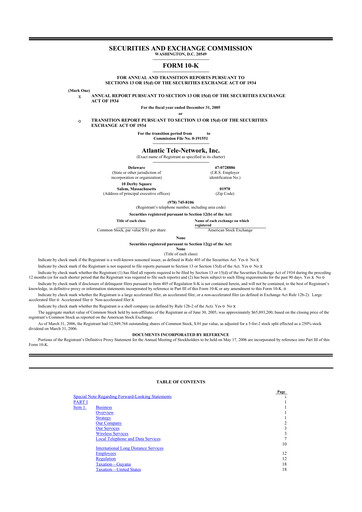 Miniature ATN International 10-K Rapport annuel 