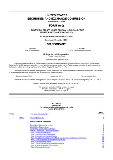 Thumbnail 3M 10-Q Quarterly Report FY 
