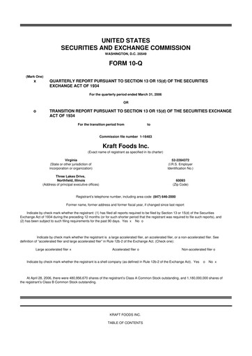 Thumbnail Mondelez International 10-Q Quarterly Report FY 