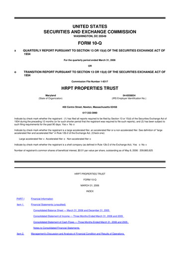 Thumbnail Equity Commonwealth 10-Q Quarterly Report FY 