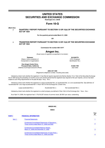 Vorschaubild Amgen 10-Q Quartalsbericht  
