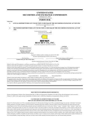 Thumbnail Best Buy 10-K Annual Report 