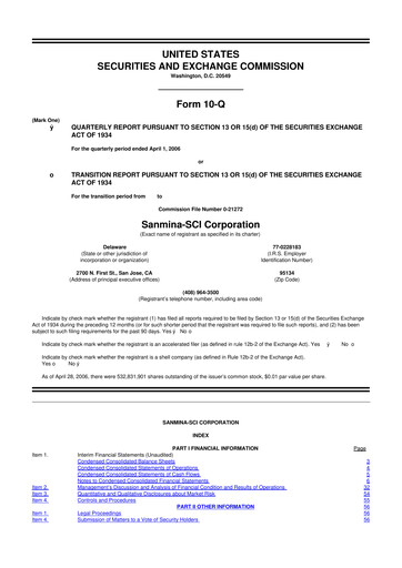 Vorschaubild Sanmina 10-Q Quartalsbericht  