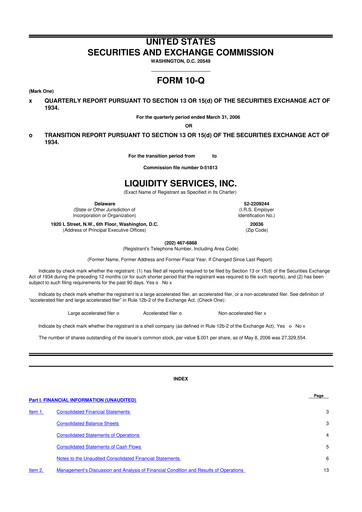 Thumbnail Liquidity Services
 10-Q Quarterly Report FY 