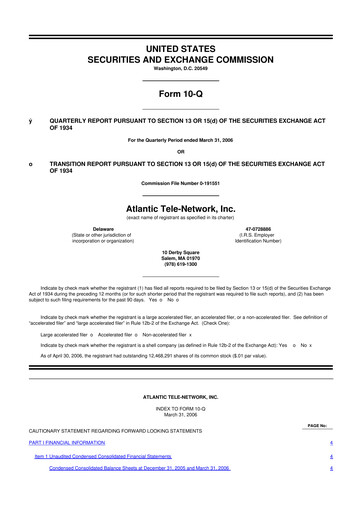 Thumbnail ATN International 10-Q Quarterly Report FY 