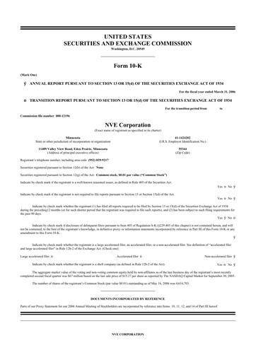 Thumbnail NVE Corporation
 10-K Annual Report 