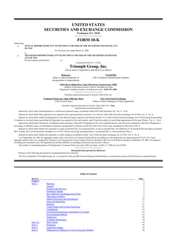 Thumbnail Triumph Group
 10-K Annual Report 