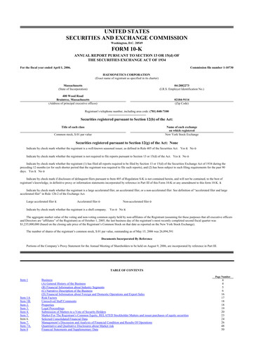 Thumbnail Haemonetics 10-K Annual Report 