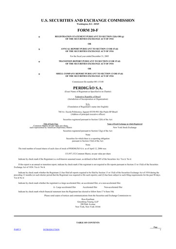 Thumbnail BRF 20-F Annual Report 