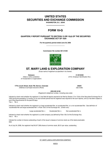 Thumbnail SM Energy
 10-Q Quarterly Report FY 