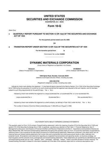 Thumbnail DMC Global 10-Q Quarterly Report FY 