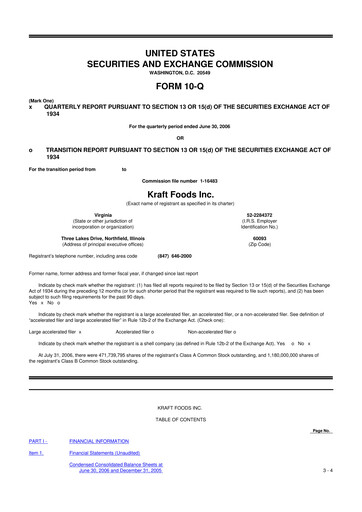 Thumbnail Mondelez International 10-Q Quarterly Report FY 