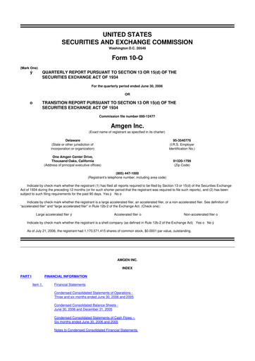 Vorschaubild Amgen 10-Q Quartalsbericht  