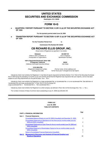 Thumbnail CBRE Group
 10-Q Quarterly Report FY 