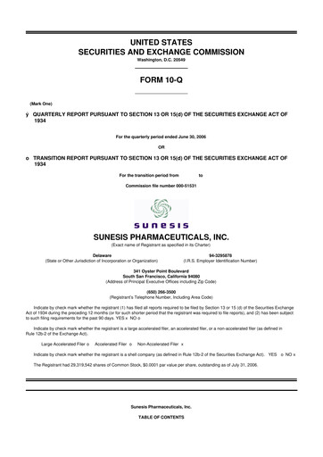 Vorschaubild Viracta Therapeutics 10-Q Quartalsbericht  