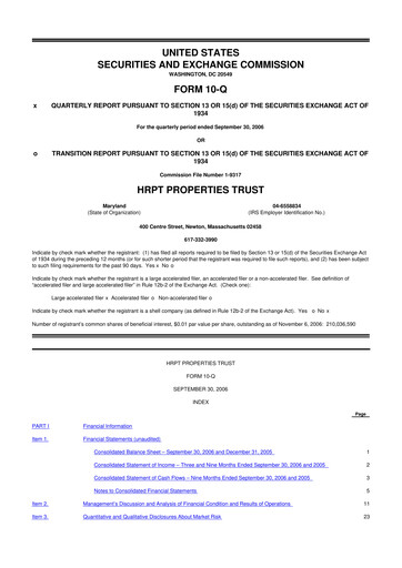 Thumbnail Equity Commonwealth 10-Q Quarterly Report FY 