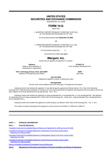Vorschaubild Crexendo 10-Q Quartalsbericht  