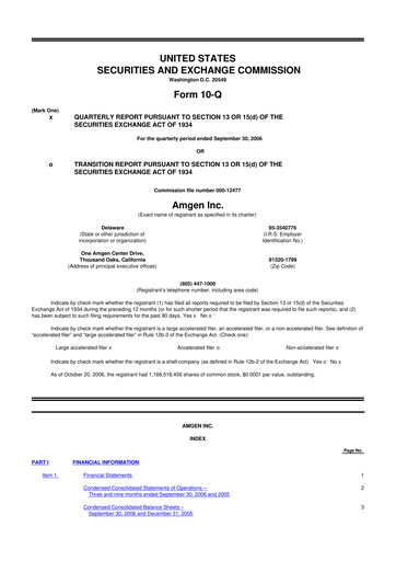 Vorschaubild Amgen 10-Q Quartalsbericht  