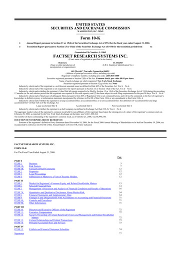 Thumbnail FactSet 10-K Annual Report 
