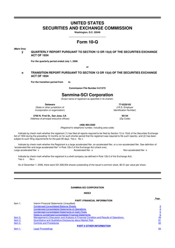 Vorschaubild Sanmina 10-Q Quartalsbericht  