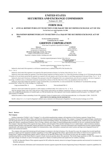 Thumbnail Griffon Corporation
 10-K Annual Report 