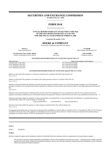 Thumbnail Deere & Company (John Deere) 10-K Annual Report 