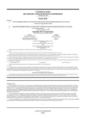 Thumbnail Sanmina 10-K Annual Report 