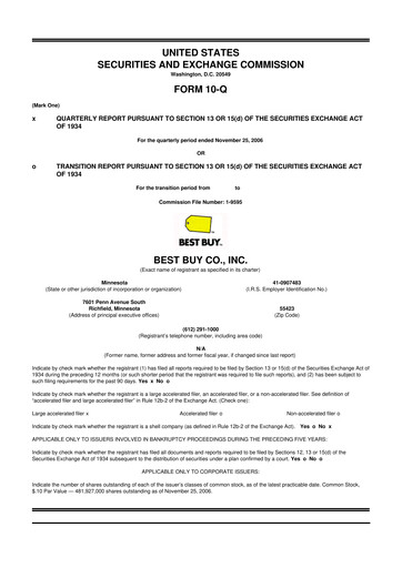 Thumbnail Best Buy 10-Q Quarterly Report FY 