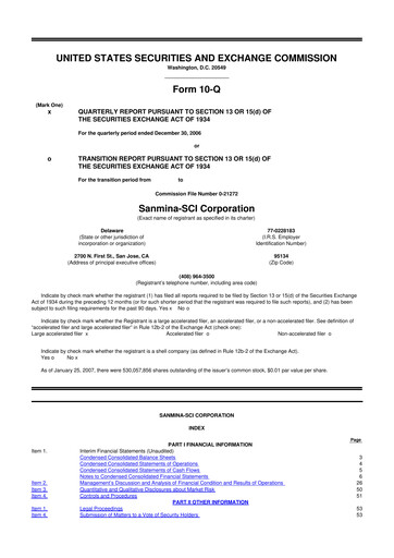 Vorschaubild Sanmina 10-Q Quartalsbericht  