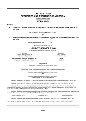 Thumbnail Liquidity Services
 10-Q Quarterly Report FY 