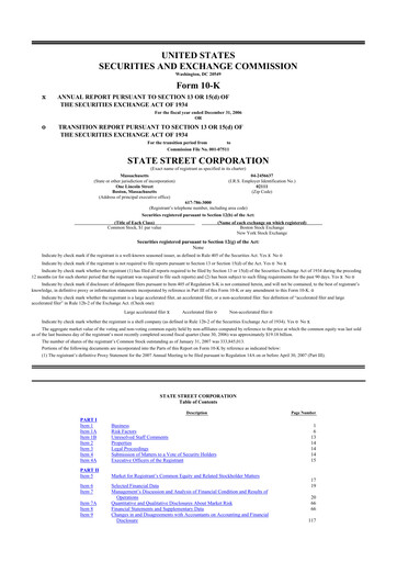 Thumbnail State Street Corporation
 10-K Annual Report 