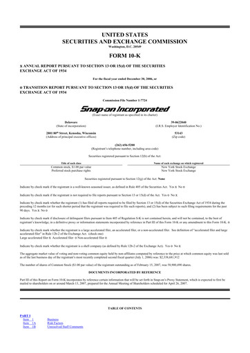 Thumbnail Snap-on 10-K Annual Report 