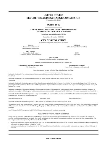 Thumbnail CVS Health 10-K Annual Report 