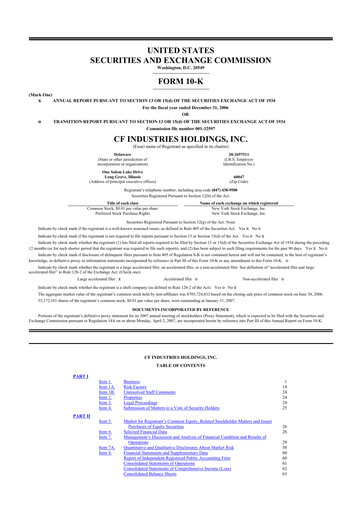 Thumbnail CF Industries
 10-K Annual Report 