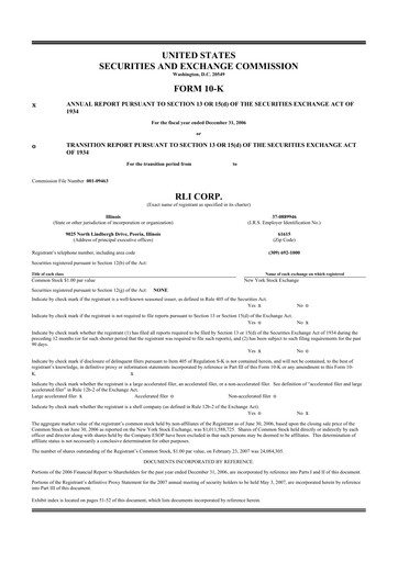 Thumbnail RLI Corp.
 10-K Annual Report 