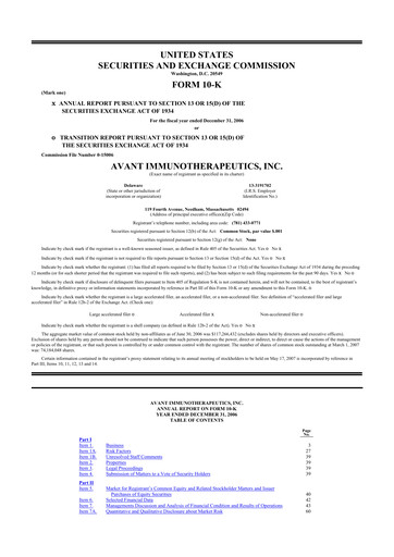 Thumbnail Celldex Therapeutics 10-K Annual Report 