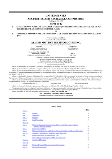 Thumbnail Allient 10-K Annual Report 