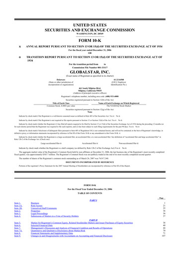 Thumbnail Globalstar
 10-K Annual Report 