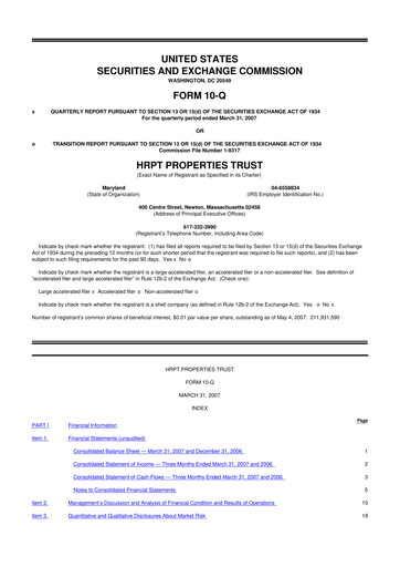 Thumbnail Equity Commonwealth 10-Q Quarterly Report FY 