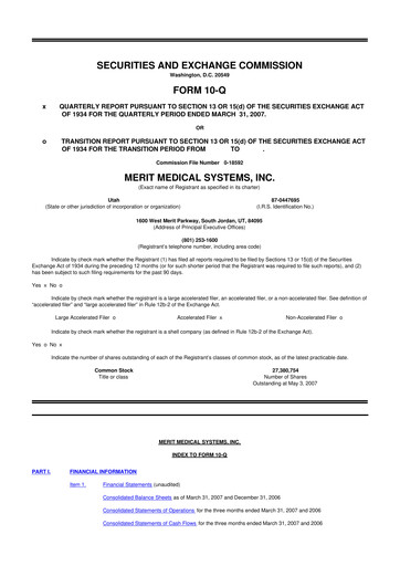 Thumbnail Merit Medical 10-Q Quarterly Report FY 