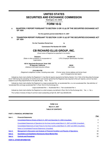 Thumbnail CBRE Group
 10-Q Quarterly Report FY 